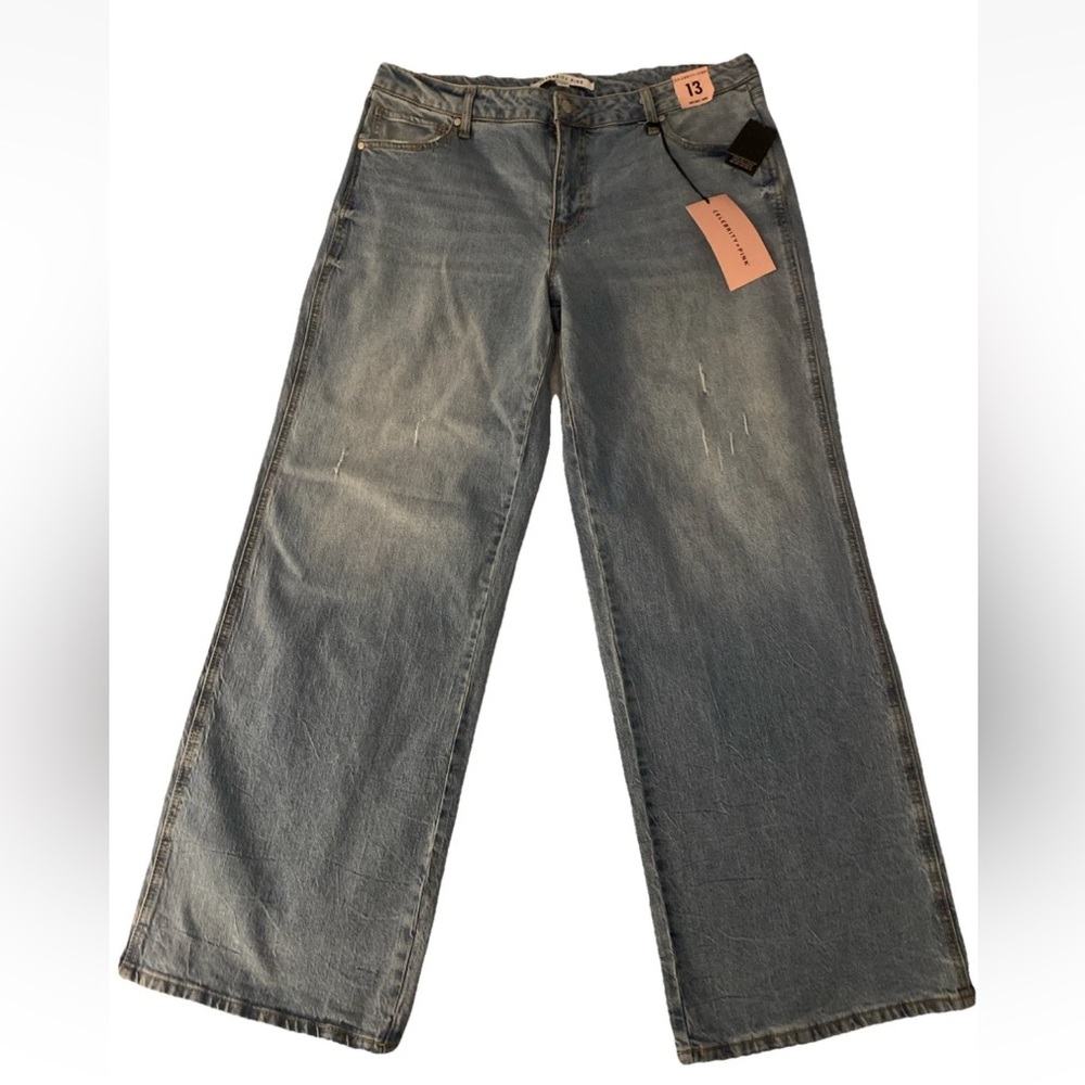 Celebrity Pink Light Blue Wide Leg Jeans